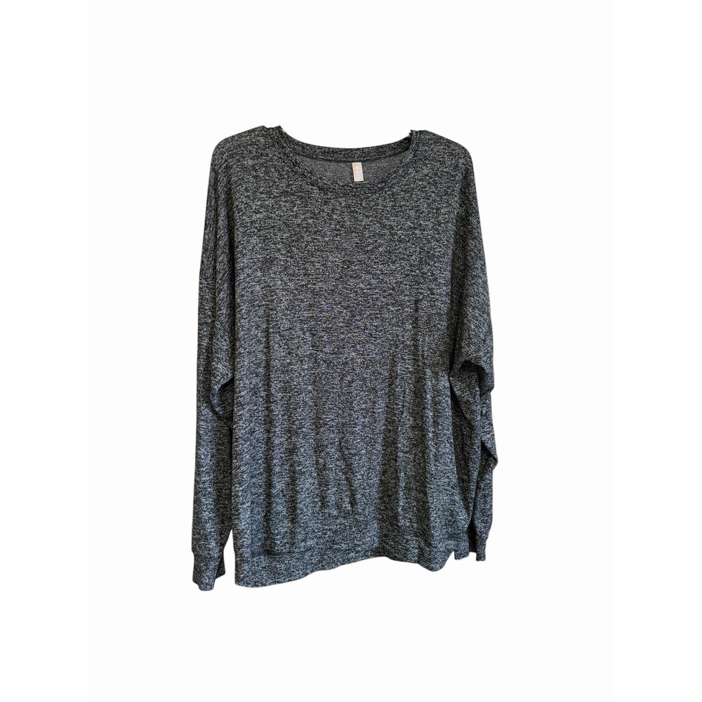 Athleta Mindful Pullover Womens L Dark Grey Heather Long Sleeve Crew Neck Cozy